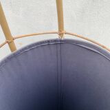 Lampadaire Louis Sognot en bambou et coton, 1950