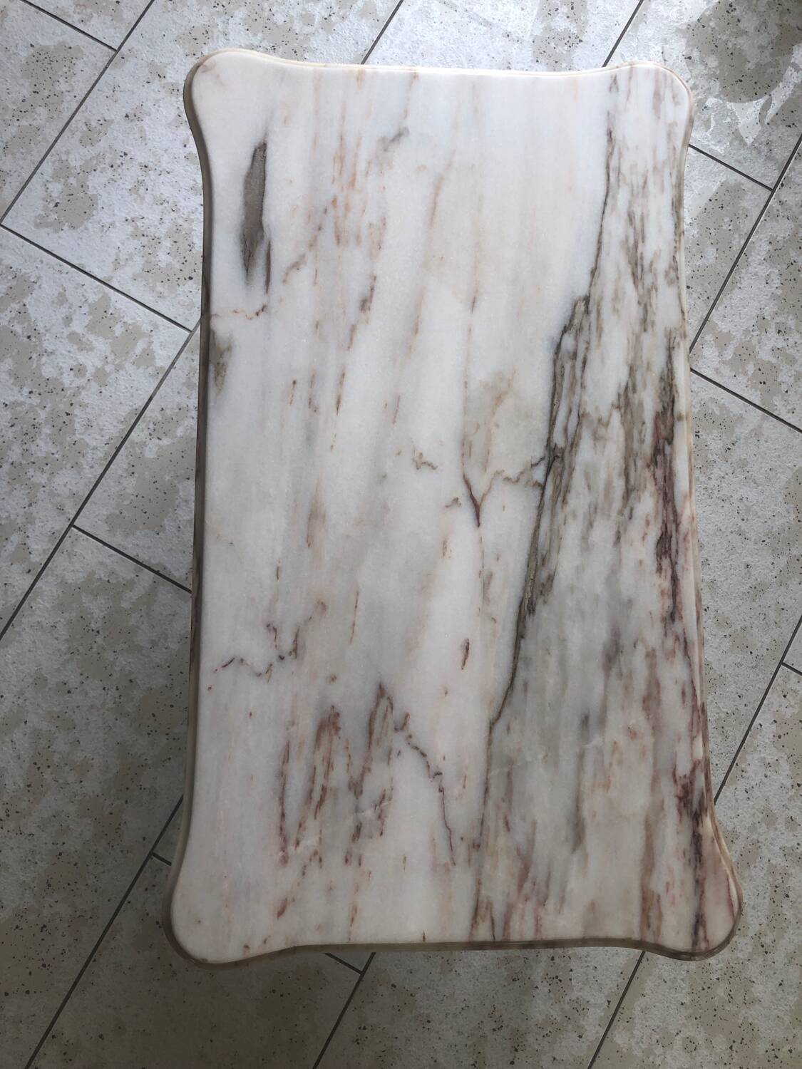 Vintage marble and brass coffee table