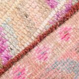 Vintage Super Soft Pink Runner Rug, 85x394Cm