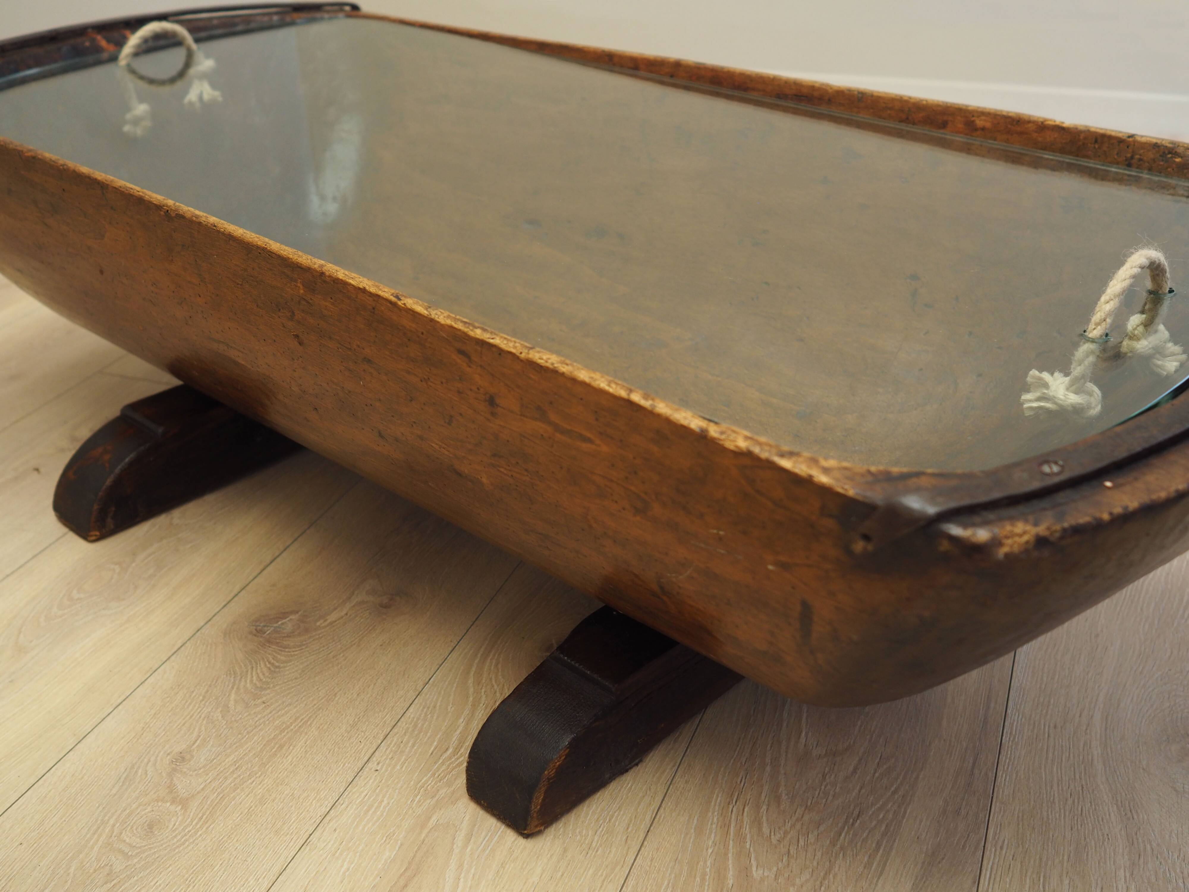 Pine coffee table, Italian design, 1960s, production: Italy