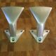 set of 2 vintage coat hooks in Art Deco design made of aluminium