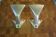 set of 2 vintage coat hooks in Art Deco design made of aluminium