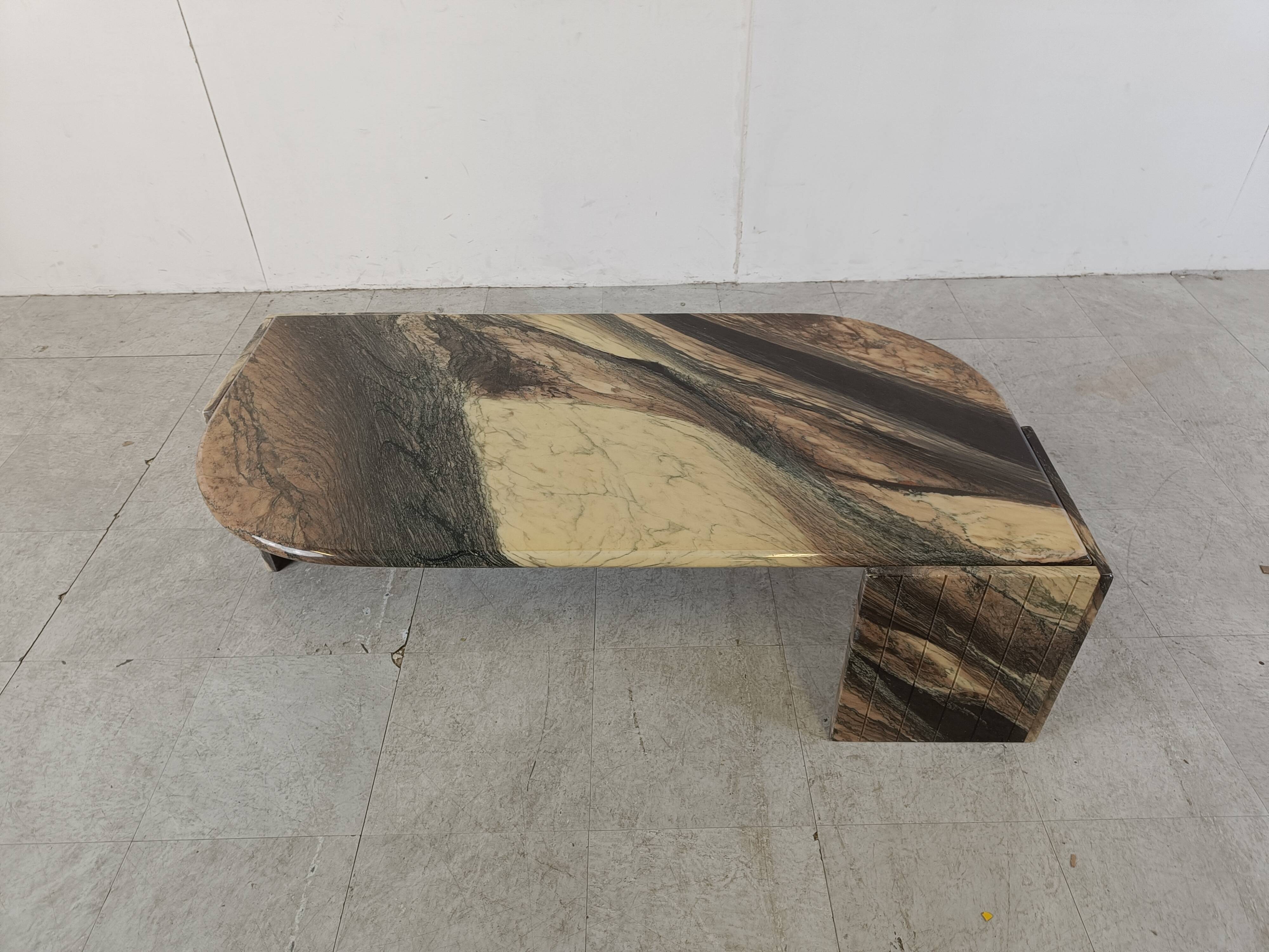 Vintage marble coffee table, 1970s