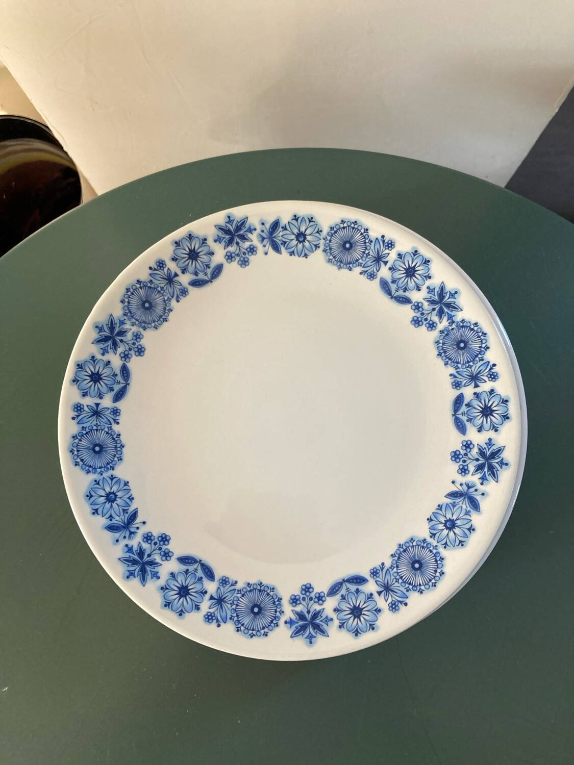 Assiettes à dessert en faïence de Luneville Blue Flowers