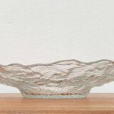Vintage frosted glass bowl, 1970s.