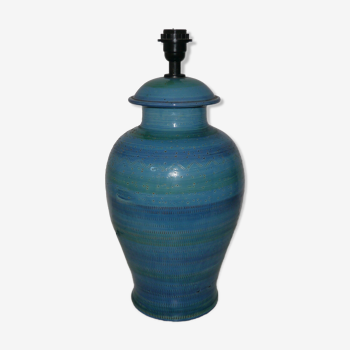 Pied de lampe en céramique d'Aldo Londi pour Bistossi dans la série Rimini blue