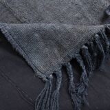 Shades of gray & silver vintage kilim rug