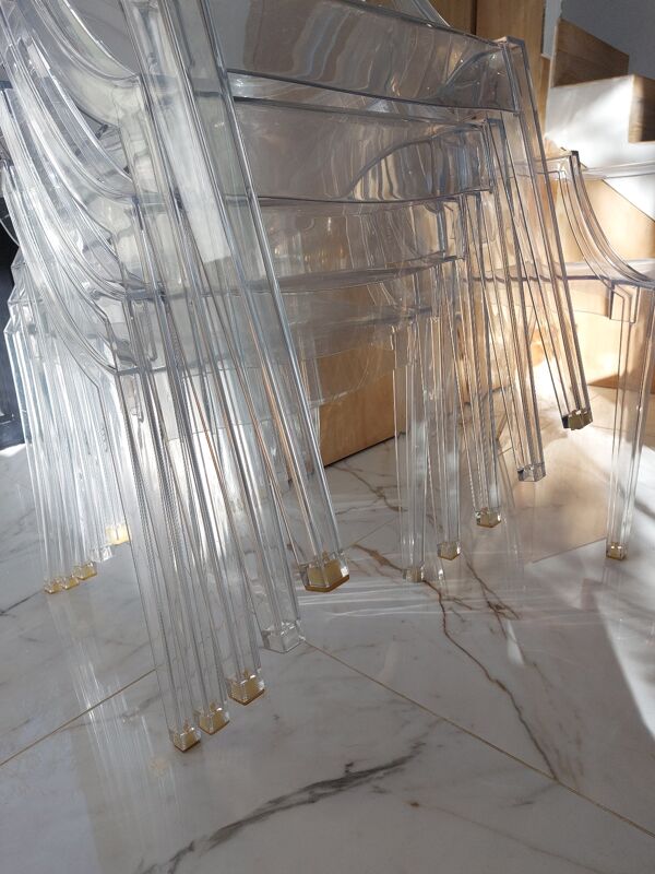 Lot de 6 fauteuils Starck Louis Ghost by Kartell