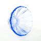 Ring Around fruit bowl, mid-century modern, pressed turquoise glass, Ząbkowice, Poland, 1960s