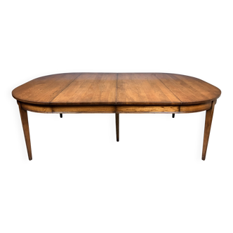 Solid Oak Oval XL Dining Table Extendable Classic