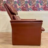 ADJUSTABLE LEATHER DESIGN ARMCHAIR "ERPO".