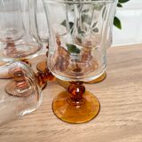 Set of 6 Luminarc white wine glasses Antique model