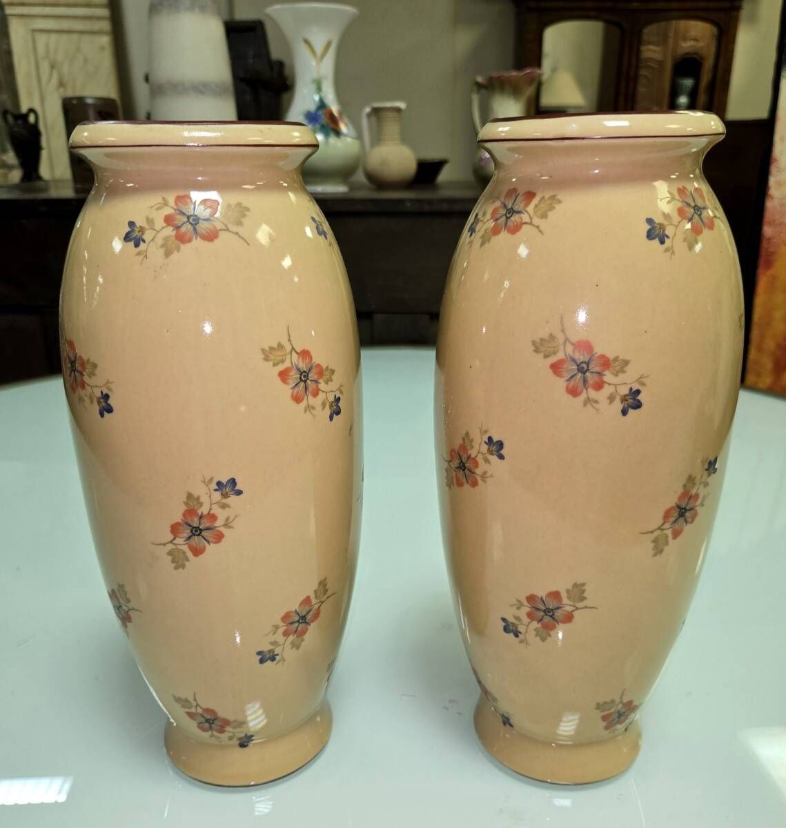Pair of ceramic vases after Jérôme Massier