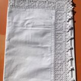 Hand crocheted edge pillowcase 8cm wide