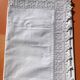 Hand crocheted edge pillowcase 8cm wide