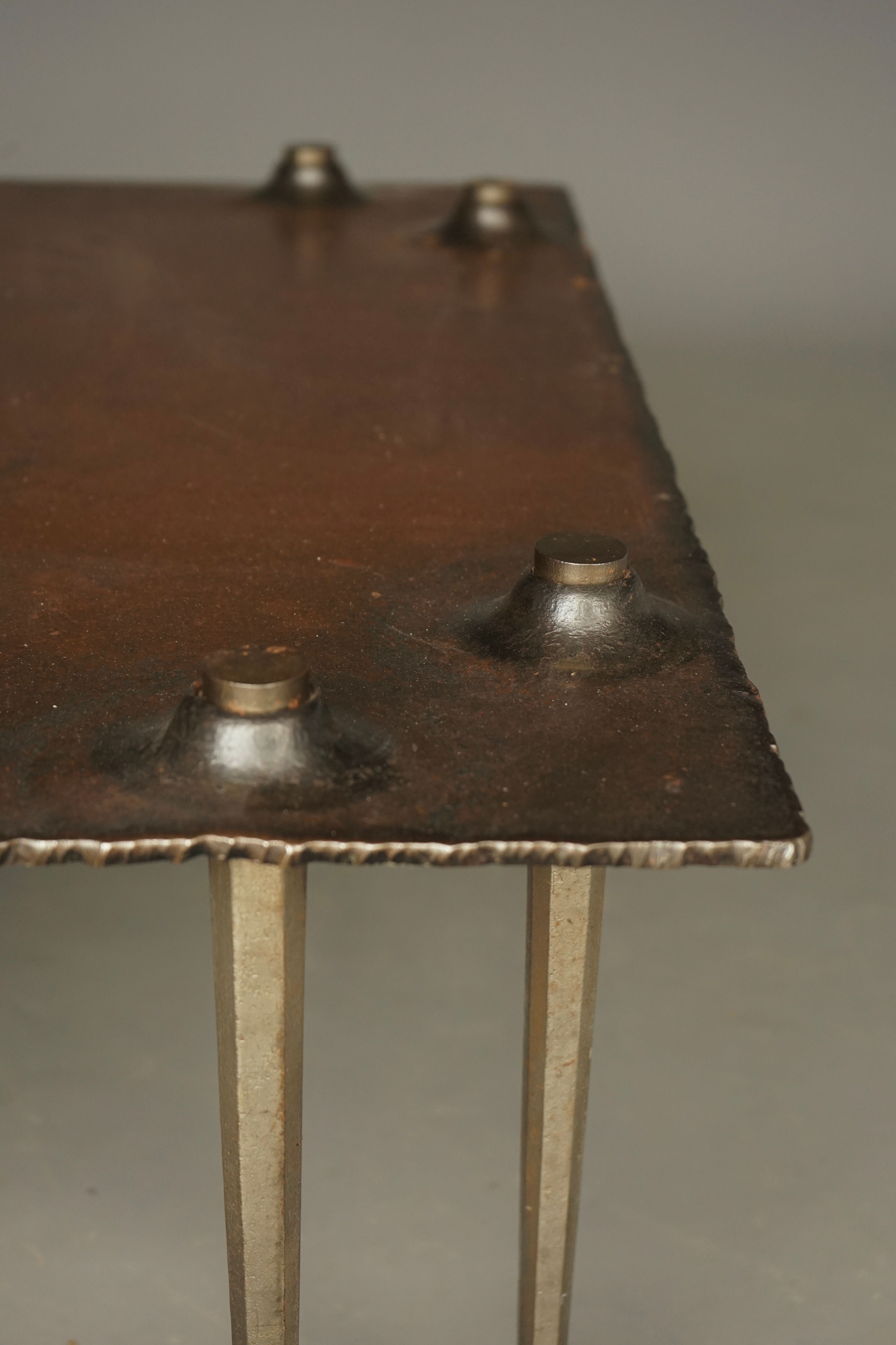 Idir Mecibah brutalist coffee table, Belgium 1997