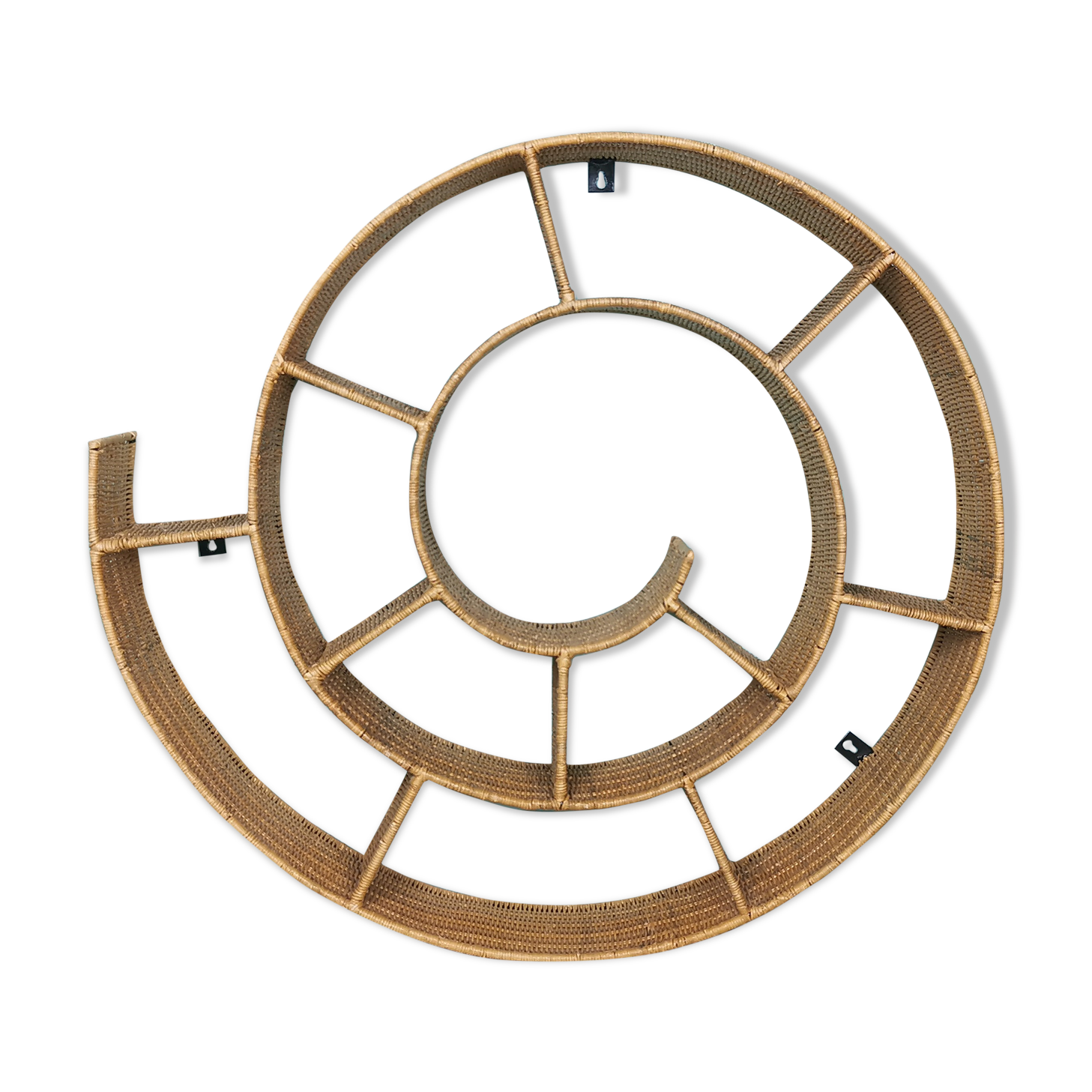 Rattan spiral shelf