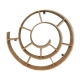 Rattan spiral shelf