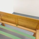 Vintage Mountain Design Les Arcs bed in ash wood from the 60s 70s