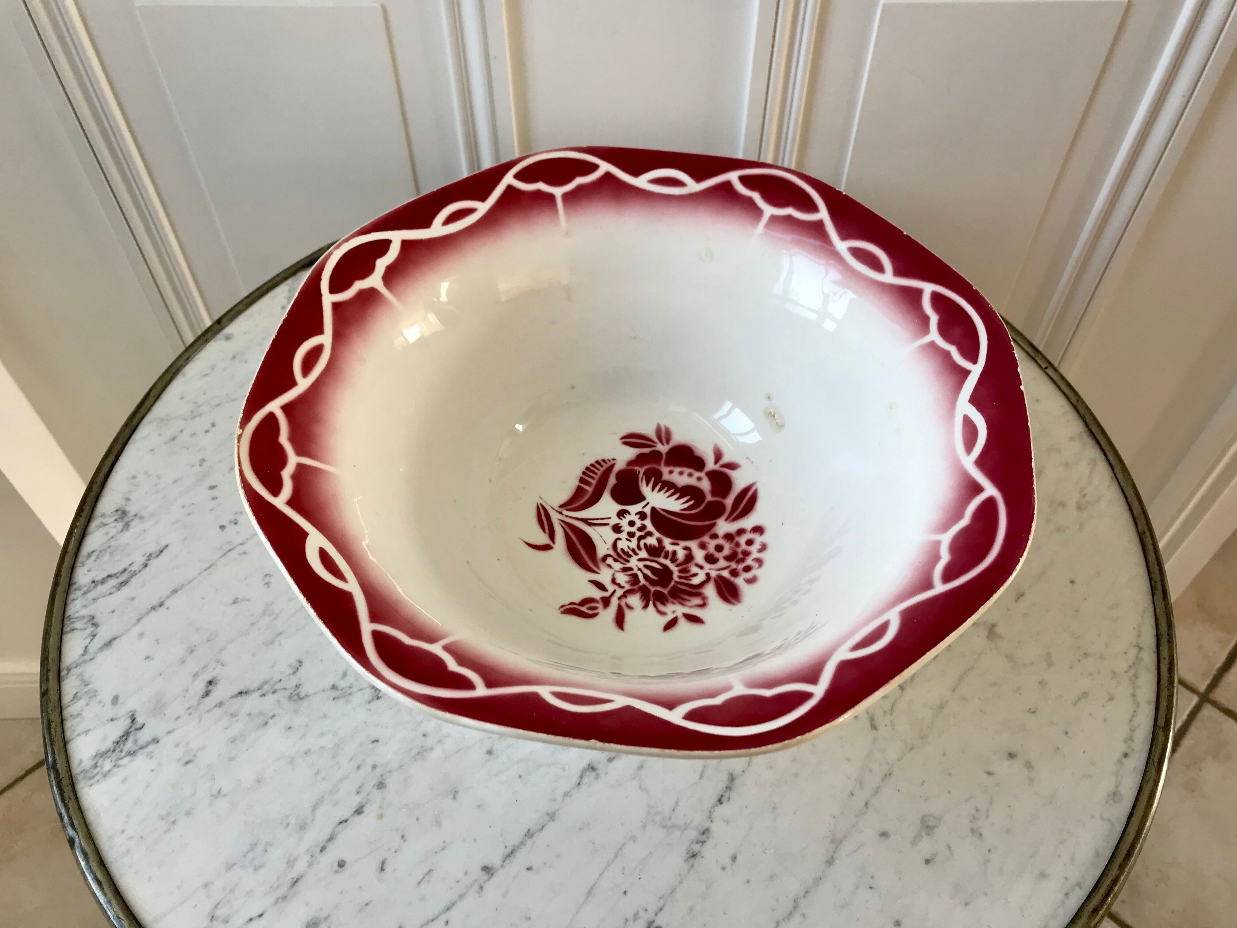 Salad bowl Digoin Sarreguemines model Odette