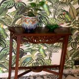 Vintage carved wooden console and aesthetics