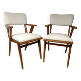 Set of 2 50s style chairs refurbished