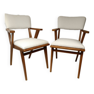 Lot de 2 chaises style années 50 refaites a neuf