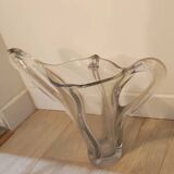 Very beautiful vase with handle in Art crystal, Vannes, 1950/1970