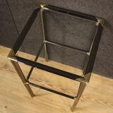 Italian design side table in metal and glass