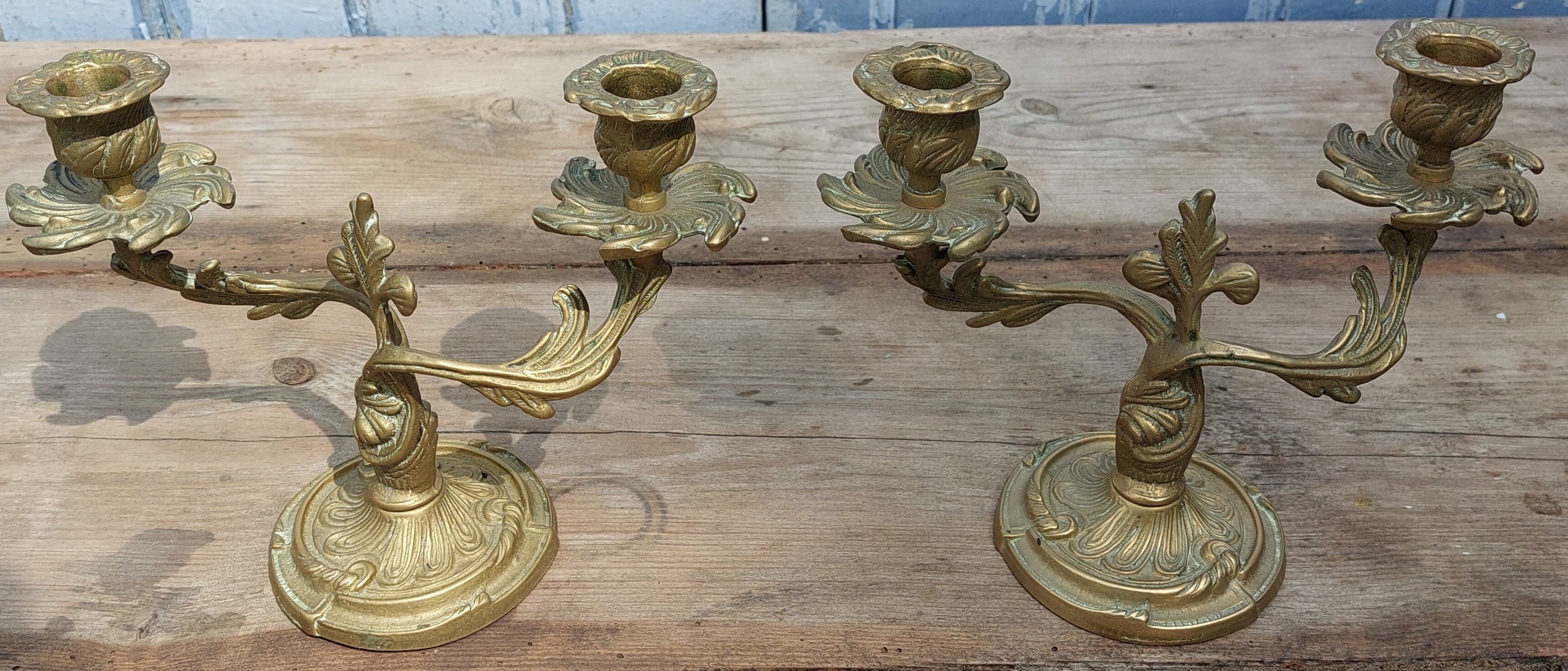 Bougeoirs en laiton