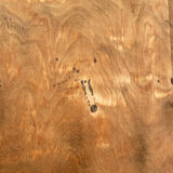 Vintage wooden desk with two drawers.