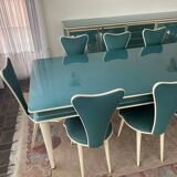 Salle à manger Umberto Mascagni — Table et 8 chaises, Italie, années 1950