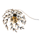 Flush mount Flower Design in crystal glass and gilded metal, 1980s, Germany