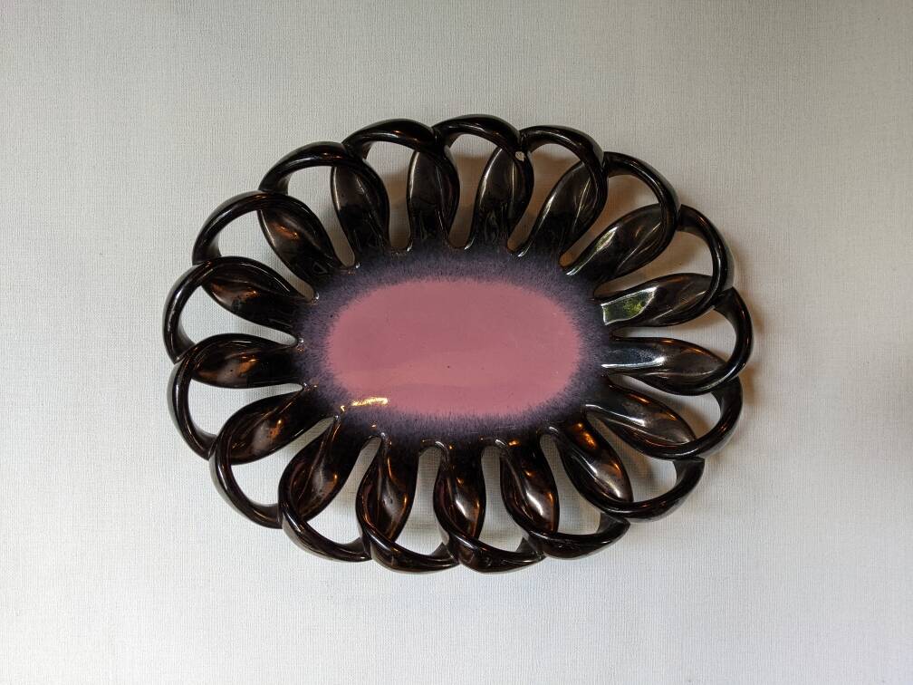 Handcrafted ceramic fruit bowl, vintage, contemporary design, 20th century