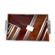 Art deco tray in wood, steel, chrome, glass and mirror 30s-40s
