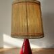 Lampe en céramique rouge 1950/1960.