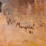 Abstract painting Mixed technique oil on canvas and collage Apocalypse