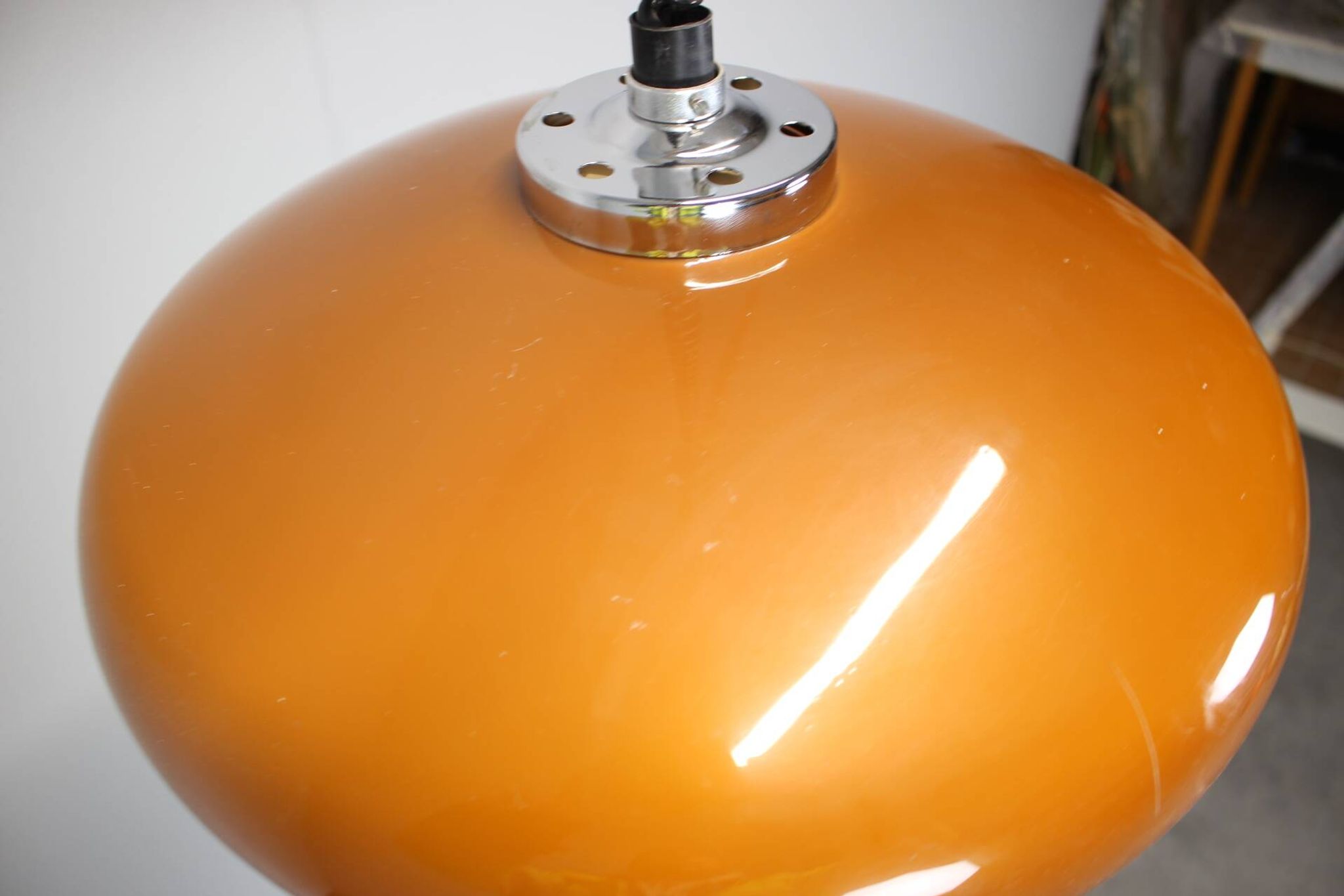 Adjustable glass pendant light from the mid-century, Europe, 1970s.