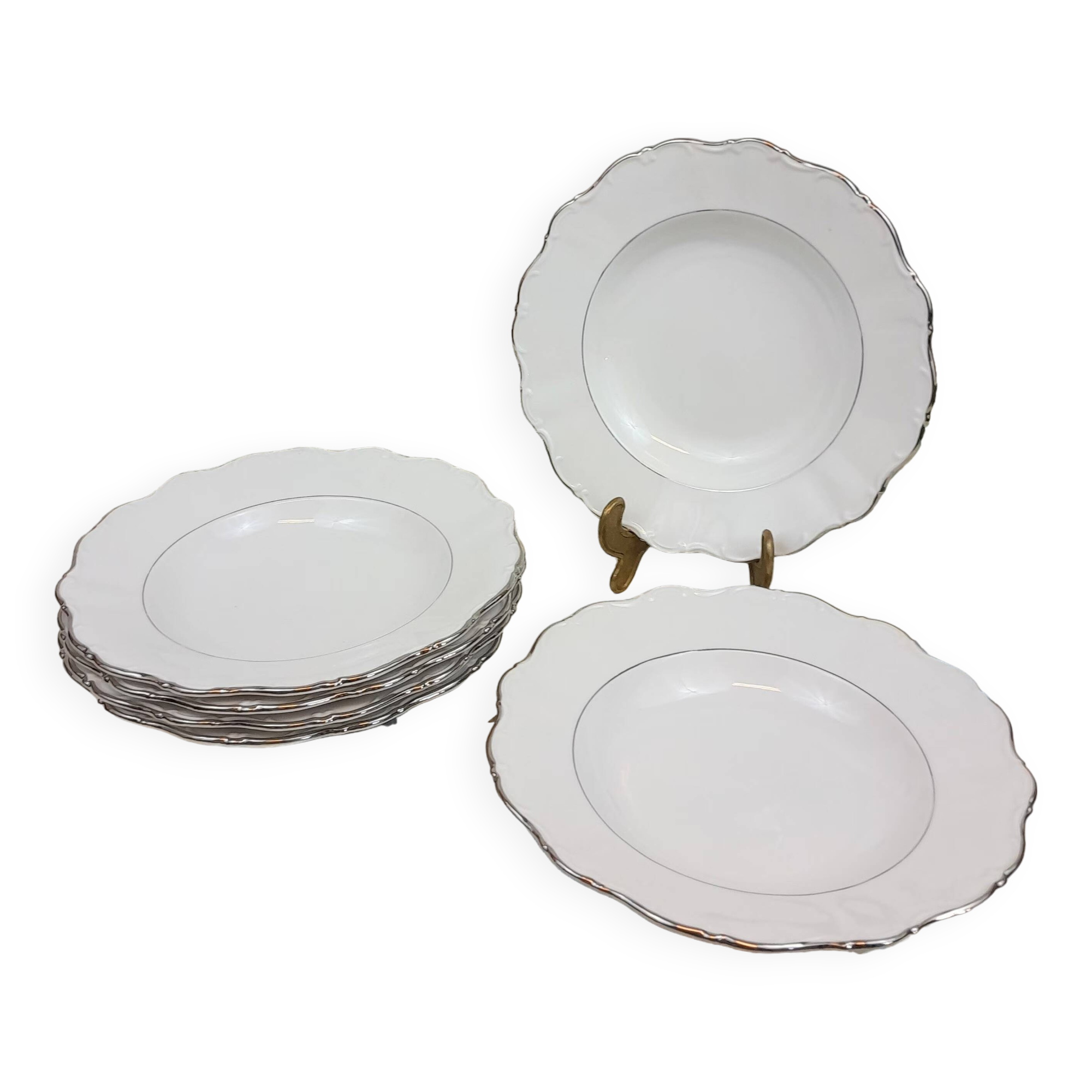 ASSIETTES CALOTTE A soupe anciennes Lunéville Keller et Guerin EUR 32