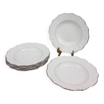 6 Assiettes soupe Seltmann Weiden Bavaria modèle Theresia