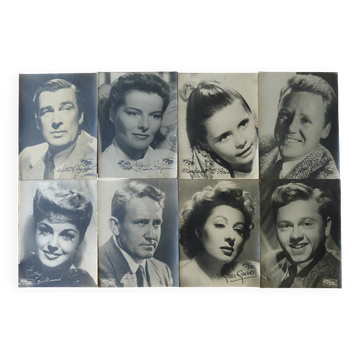 8 vintage autographed photos of American stars Metro Goldwin Mayer