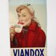 Viandox Pin up 1950s enamelled sheet metal plate