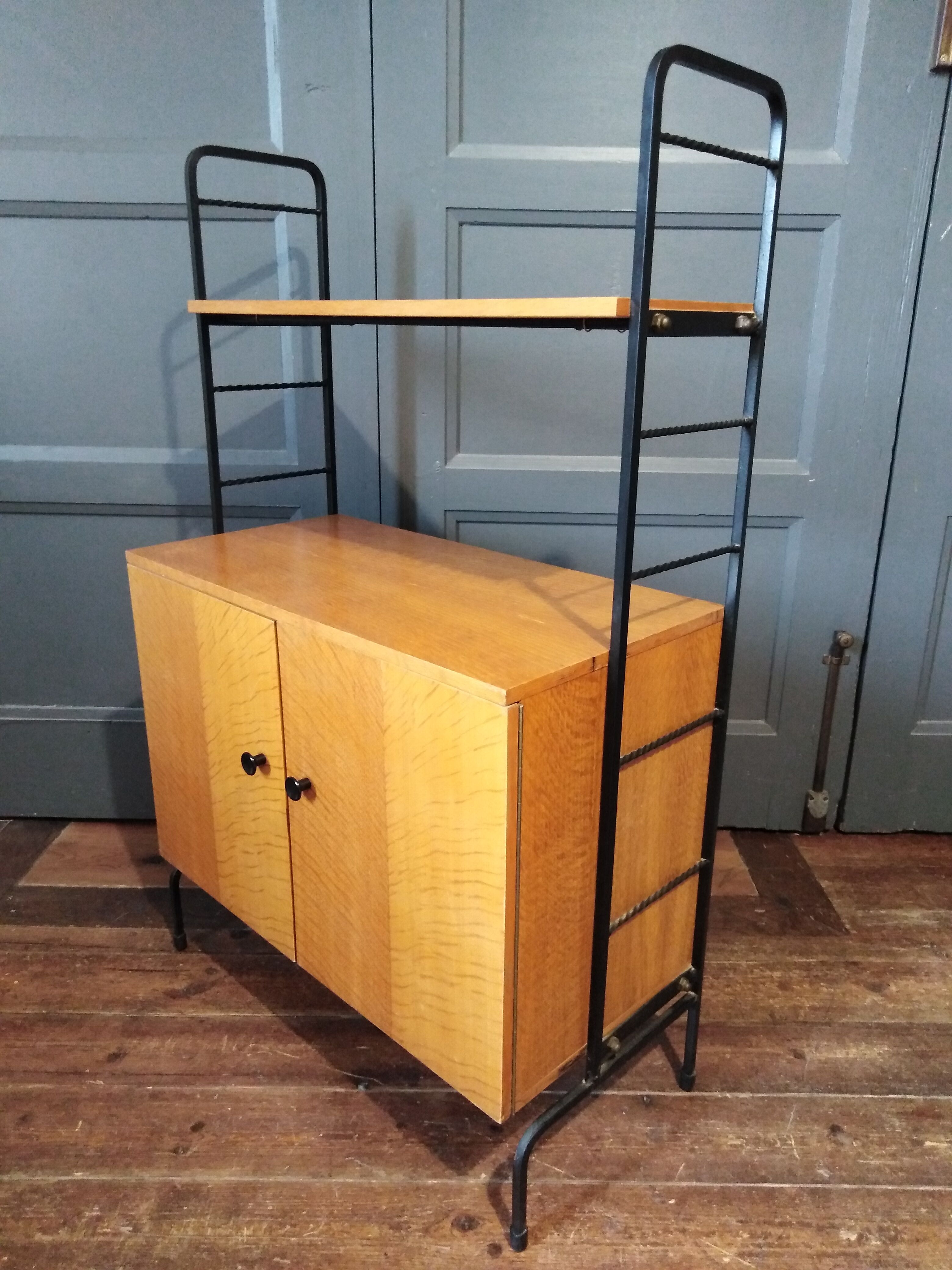 Vintage Scandinavian self-supporting shelf cabinet 1960