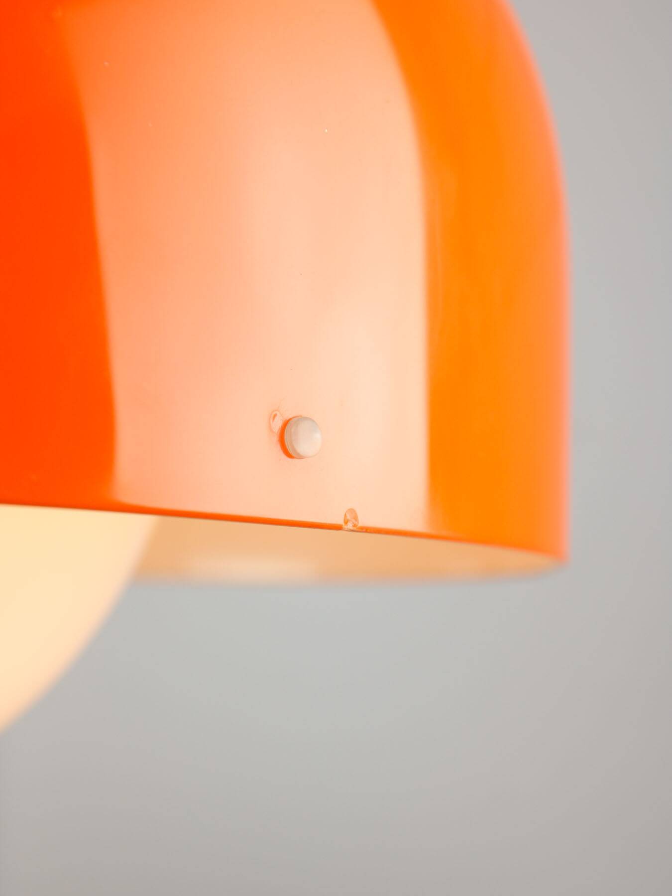 Big Space Age Pendant from Guzzini in Orange, 1970s