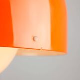 Big Space Age Pendant from Guzzini in Orange, 1970s