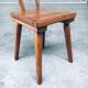 French Folk Art Rustic Dining Chair Set in Oak, 1940s, Set of 6