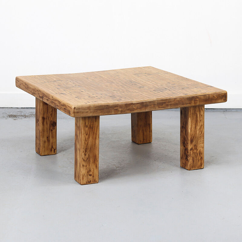 Vintage Rustic Brutalist Coffee Table
