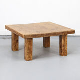 Vintage Rustic Brutalist Coffee Table