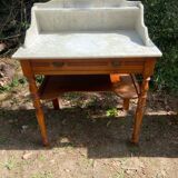 1900s wooden and marble dressing table