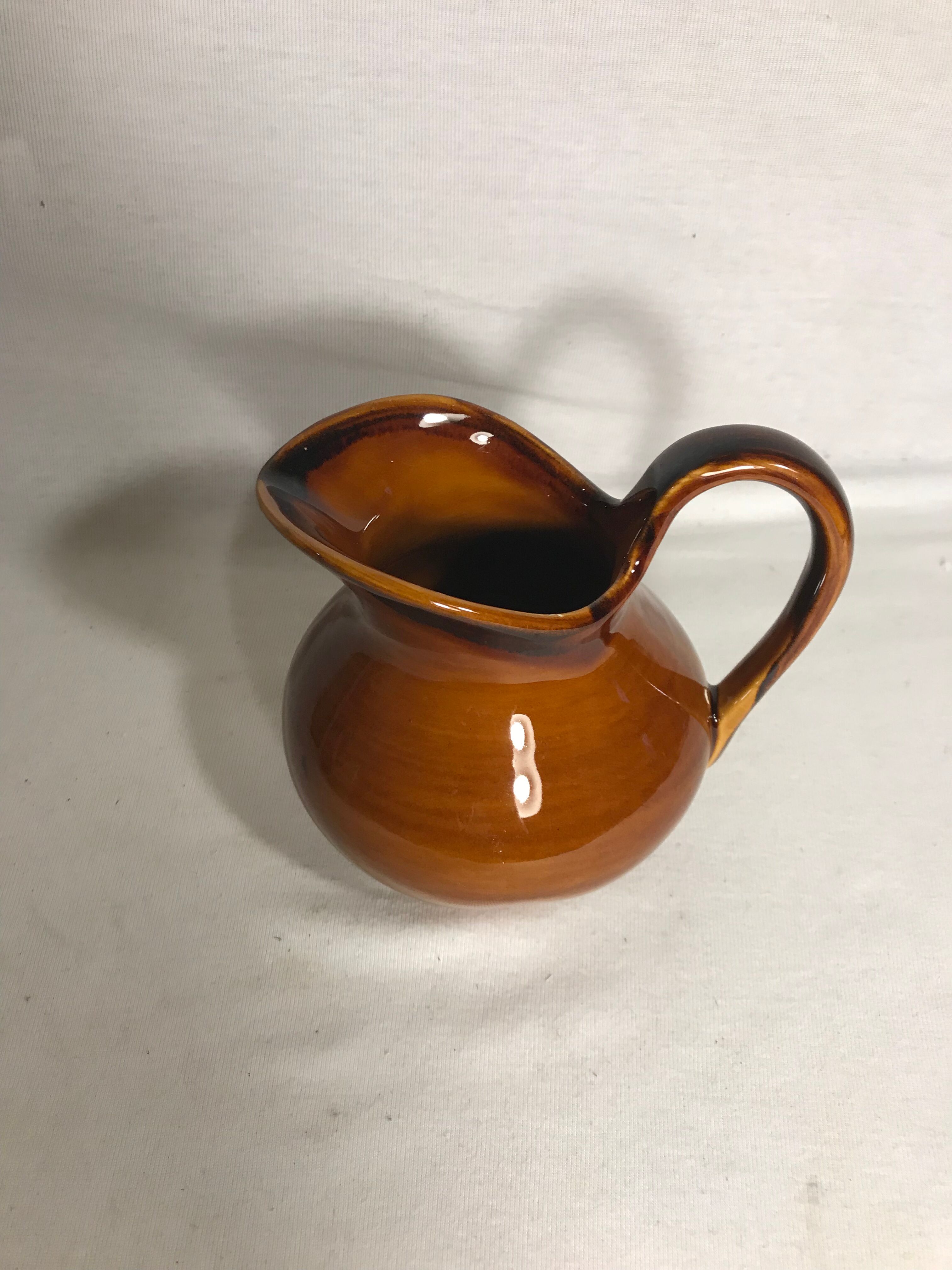 Former pitcher st clement france 5022 brown earthenware stamped vintage